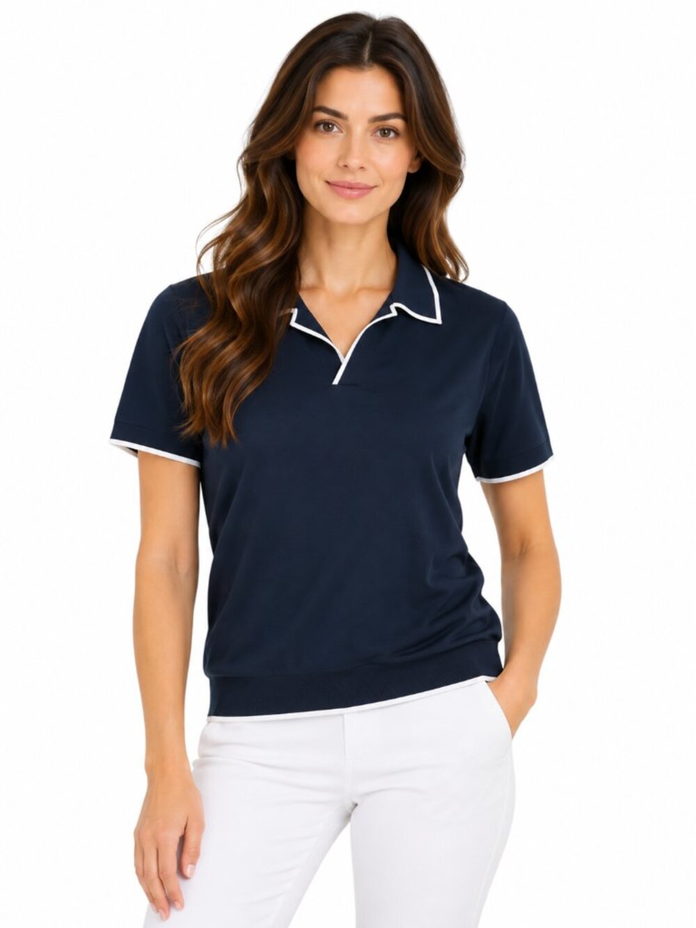 Ted Baker Navy Blue Short-Sleeve Top